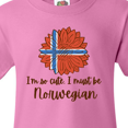 thumbnail image 4 of Inktastic I'm So Cute, I Must Be Norwegian Sunflower Youth T-Shirt, 4 of 5