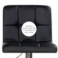 thumbnail image 5 of Powell Jenna 3-Piece Pub Set with Armless Upholstered Bar Stools - Black Faux Leather, 5 of 9