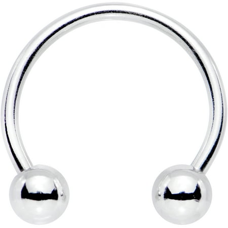 - Body Candy Stainless Steel 4mm Ball Horseshoe Circular Barbell 16 Gauge 1/2