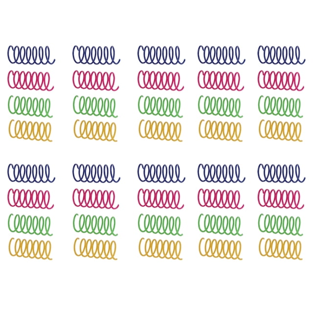 Cat Springs Tube Toys, Bite Resistance Interactive 40pcs Cat Spring Toys for Cats. A set of 40 colorful spring toys made of durable ABS material, featuring bright colors including yellow, green, pink, and blue. These interactive cat toys are wear-resistant, flexible, and encourage exercise to improve cat health.