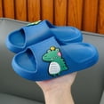 thumbnail image 2 of HCNTES Toddler Kids Unisex Sandals Soft Sole Non-Slip Slides for Spring Summer Beach Pool Shower Indoor Play(Z01-Blue,12), 2 of 5