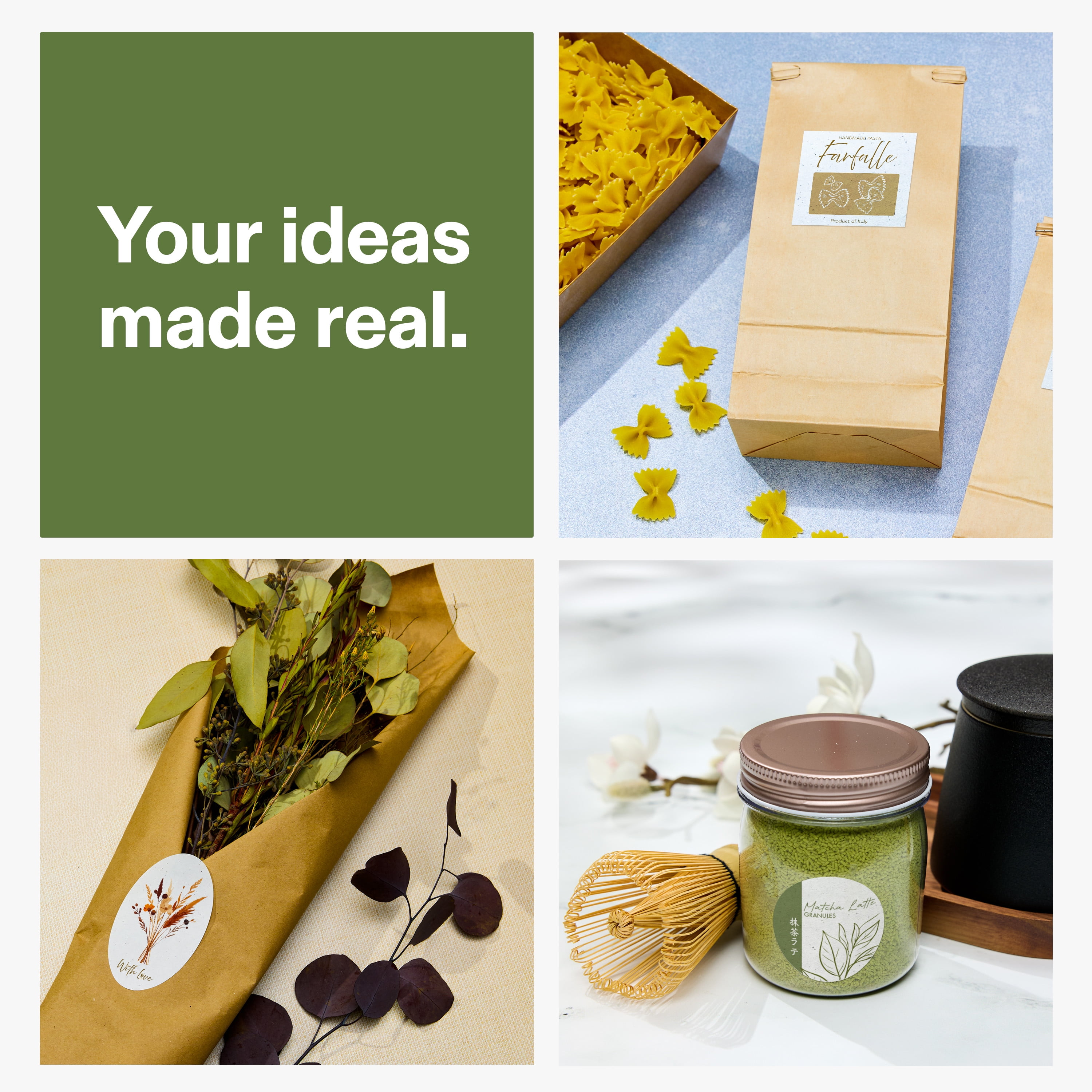 Avery Square Hemp Labels, 2" x 2", Off-White, 960 Labels Total