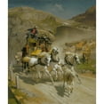 thumbnail image 2 of Rudolf Koller 20x23 Gold Ornate Framed and Double Matted Museum Art Print Titled - The Gotthardpost (1873), 2 of 4