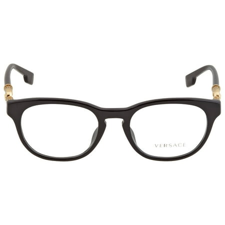 Versace Demo Square Ladies Eyeglasses Black VE3310F GB1 52
