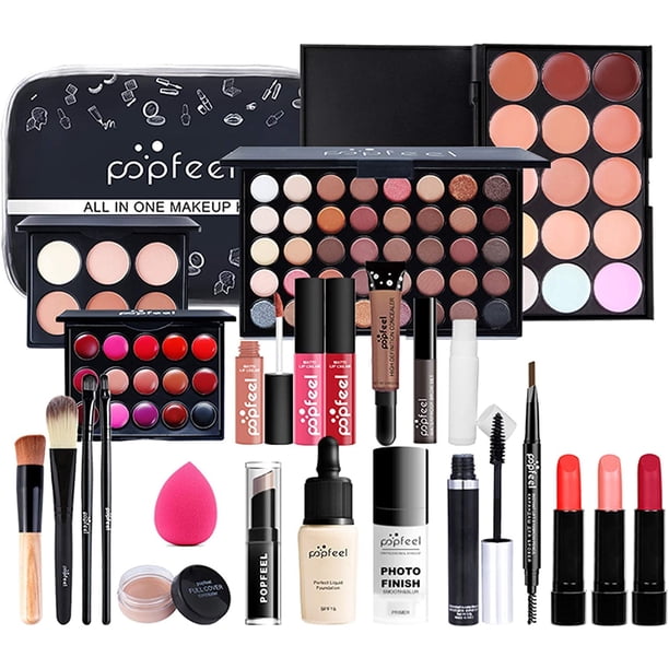 Kit de Maquillaje Profesional, Juego de Maquillaje Paleta de Sombras de Ojos Face Set Completo Cosmética, Todo en Uno Makeup Gift Set Incluye Eyebrow cream, Brillo de Labios, Brochas de Maq
