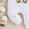 thumbnail image 4 of Wxirdiow Fall Rompers for Baby Boy Newborn Baby Boy Fall Outfit Romper Long Sleeve Jumpsuit Bodysuit Infant Winter Clothes Beige Size,12-18 Months, 4 of 6