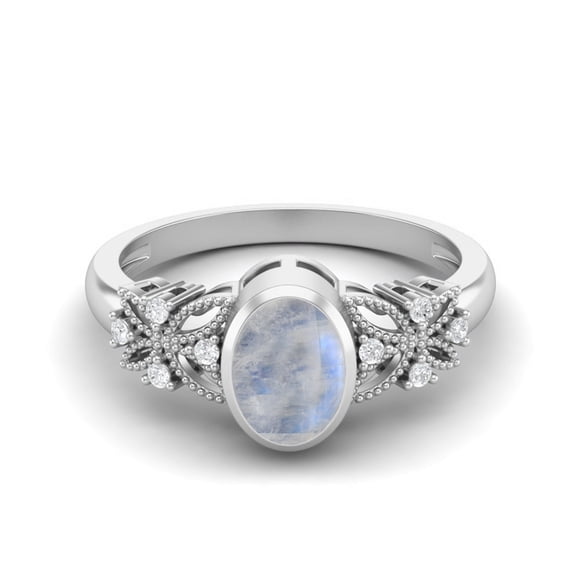 7X5mm Oval Shape Rainbow 925 Sterling Silver Celtic Shank Solitaire Valentines Day Gifts Ring