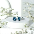 thumbnail image 4 of Rosec Jewels London Blue Topaz Solitaire Stud Earrings - 2.7 Ct - AAA Grade - December Birthstone Earrings - Jewelry Box Included, 925 Sterling Silver, 4 of 7
