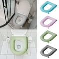 thumbnail image 4 of Thicker Bathroom Soft Toilet Seat Cover Pad- Warmer Stretchable Elongated Toilet Seat Covers Washable Easy Installation Comfortable Cushioned Toilet Lid Covers Fits All Oval Toilet Seats, 4 of 4