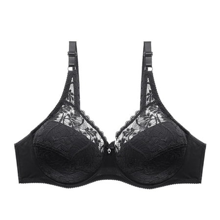 

Lingerie For Women Plus Size Women Lady Lace Gathered Bra Adjustable Pair Of Thin Cup Underwear