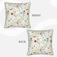 thumbnail image 3 of Bingfone Wildflower Watercolor Linen Throw Pillow Covers Cushion Case Pocket Button Vintage Farmhouse Pillowcase-16"x16", 3 of 9