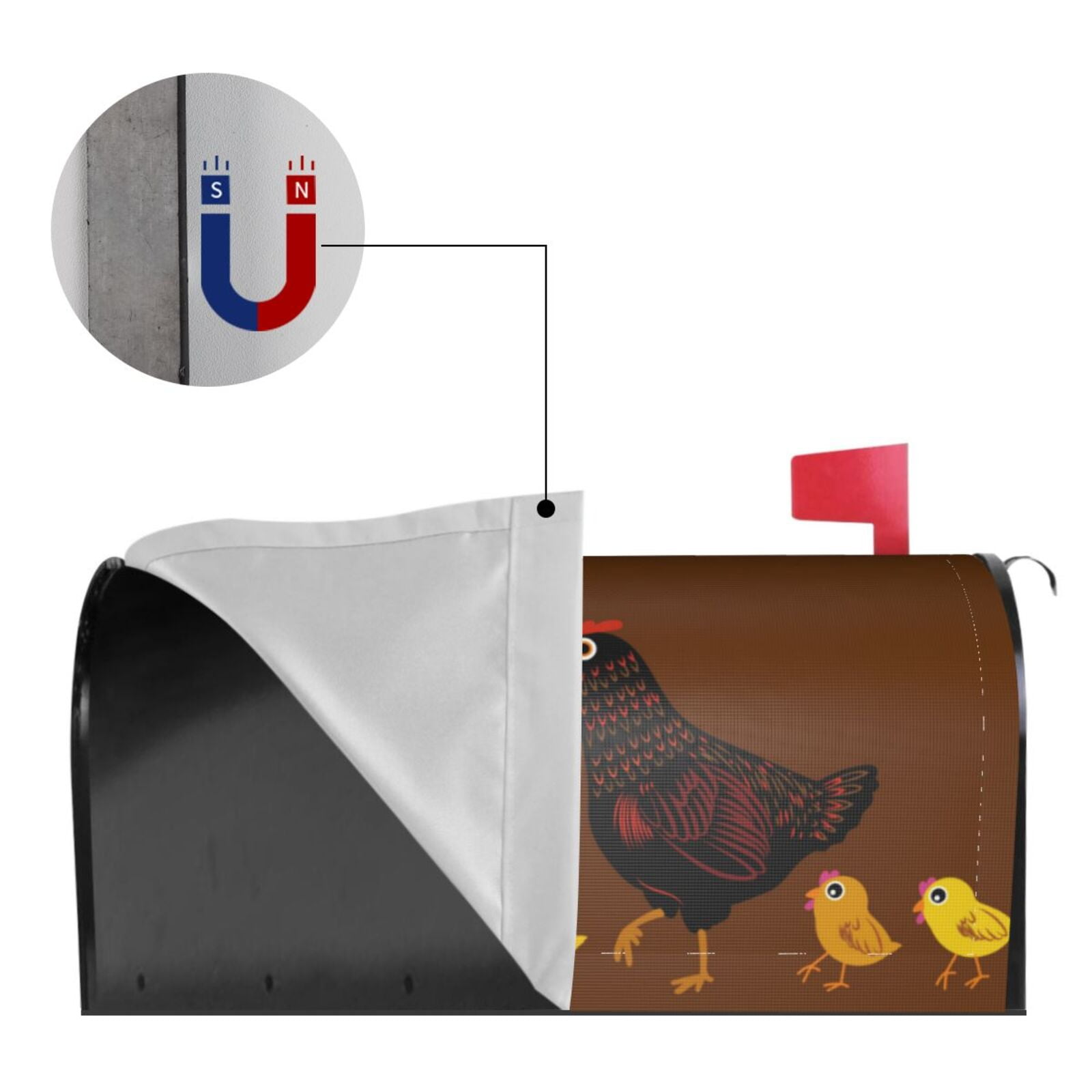 Kdxio Magnetic Mailbox Cover 21x18 in Mailbox Cover Outdoor Decoration Holiday Mailbox Covers for Home Garden Yard-21x18 in