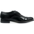 thumbnail image 6 of Stacy Adams Mens Dayton Black shoes Wing Tip Ostrich print Shiny Dressy 00375-01, 6 of 7