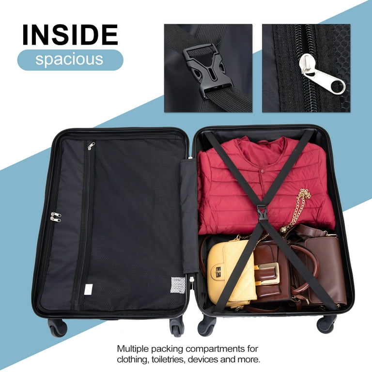 Tripcomp Luggage 3 Piece Set Suitcase Set with Spinner Wheels Hardside Lightweight Luggage Set 20in24in28in. Aqua Blue Shop Black Friday Deals for 2024 Walmart