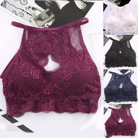 Solid Color Lace Bra Camisole Women's Integrated Daily Wear Comfort Stretch Adjustable Lingerie All Season Fashion #Black,Free Size