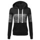 thumbnail image 2 of Jersey Casual Mujer Manga Larga Hit Color Costura Cordón Sudaderas Con Capucha De Invierno Likrtyny Mujer, 2 of 9