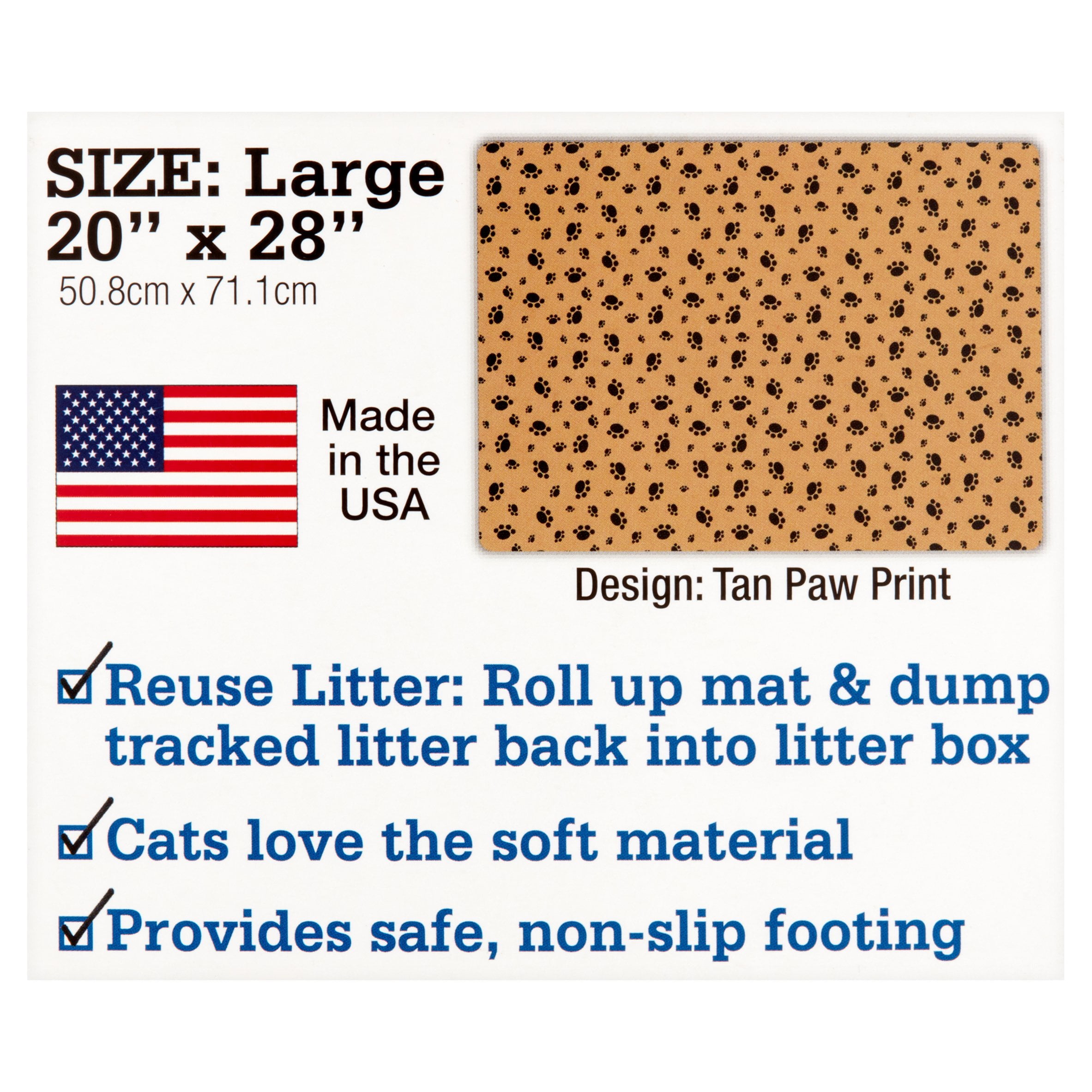 DRYMATE Protective & Decorative Cat Litter Mat, Fish Kitty, Large