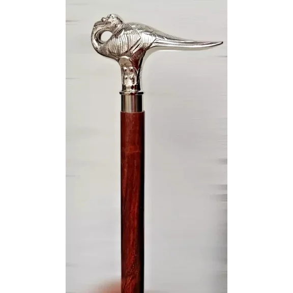 Antique Handle Hercule Poirot Swan Style Brass Walking Stick gift item.