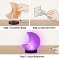 thumbnail image 3 of Himalayan Salt Lamp, Color Changing LED Night Light with Wood Base, USB Powered Natural Rock Salt Lamp for Bedroom, Home Decor & Gifts, 3 of 9