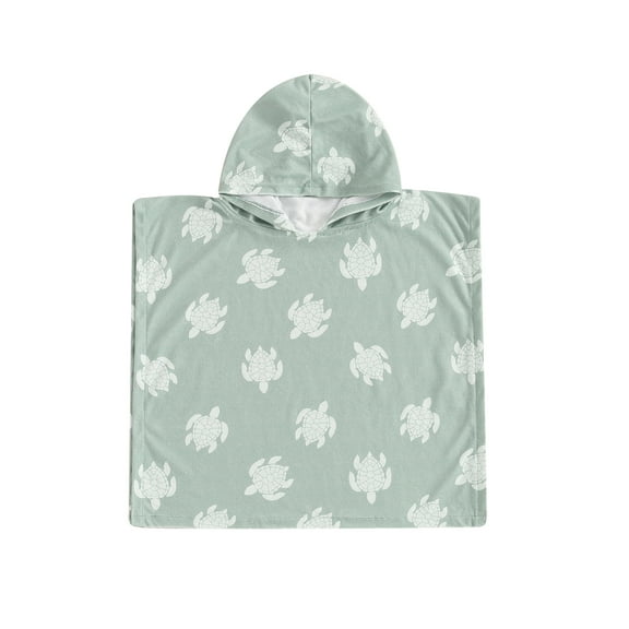 Suealasg Kids Boys Beach Hood Towel Turtle Print Beach Hooded Poncho Lightweight Changing Swim Cover Up Toddler Boys Absorbent Hooded Towel