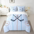 thumbnail image 2 of Homewish Boys Ice Hockey Print Twin Bedding Sets 7-Piece,Sport Theme Bedding Comforter Set Microfiber,Ball Gamer Breathable Sheet Sets,Super Cozy Room Decor,Reversible, 2 of 8