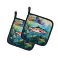 thumbnail image 2 of Rainbow Trout Pair of Pot Holders 7.5 in x 7.5 in, 2 of 2
