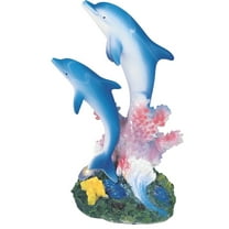 FC Design 5"H Blue Dolphins Swimming Around Pink Coral Figurine Statue Sculpture Ornament Decoration Home/Room Decor and Unique Gift Ideas for Housewarming, Holidays and Birthdays