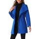 thumbnail image 4 of Abrigo largo de invierno con cinturón para mujer, clásico, de cuello alto, de manga larga, color azul, 4 of 6