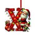 thumbnail image 1 of Colgante acrílico para árbol de Navidad | Adorno con inicial de 26 letras para decoración navideña | Regalo familiar personalizado para fiestas navideñas | Decoración para el árbol del hogar, 1 of 5