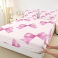 thumbnail image 4 of Erosebridal Pink Bowtie Kids Queen Sheet Sets,Girly Bowknot Princess Bed Set For Bows Lover 4-Piece, 4 of 6