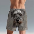 thumbnail image 4 of RKSTN Swim Shorts for Mens Cute Dog Print Positioned on Rear Hip Plus Size Color Blocking Elastic Waist Drawstring Casual Versatile Beach Vacation Board Shorts with Pockets, 4 of 9