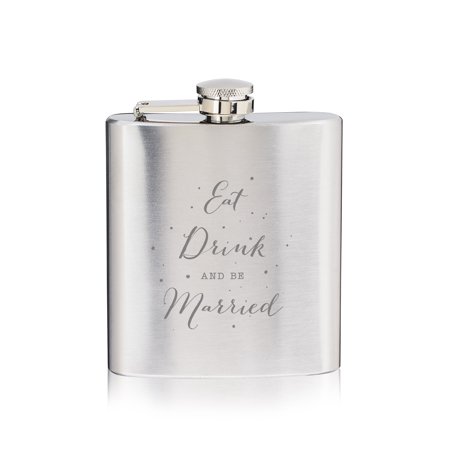 Eat Drink & Be Married Stainless Steel Flask