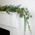 thumbnail image 2 of Northlight Real Touch™️ Eucalyptus and Pine Artificial Christmas Garland  - 5' x 8" - Unlit, 2 of 6