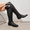 BLACK-PU, variant on Women's Over The Knee High Low Block Heel Riding Boots Fashionable Comfortable Autumn Winter Shoes