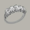 thumbnail image 3 of LBG British Made 14k White Gold Cubic Zirconia Womens Eternity Ring - 33 size options - Size 5.25, 3 of 8