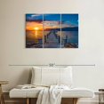 thumbnail image 2 of Elephant Stock Islamorada Dock Wall Art - Horizontal Multi Panel Canvas - Living Room Wall Decor - Nautical Multi Panel - Blue And Brown Decor - 38" x 24", 2 of 4