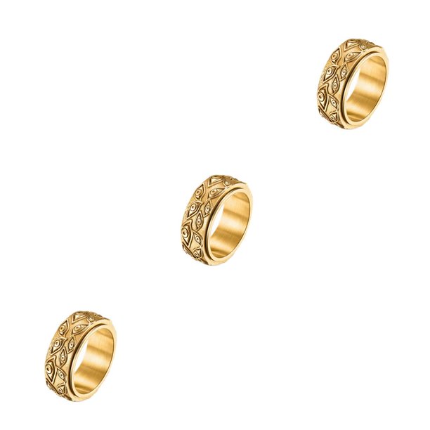 Minnieouse Anillo de banda giratorio aniversario de boda cumpleaños fiesta de disfraces nudillo hombres joyería regalos personalizados oro tamaño 11 Type1 NO1 Minnieouse CBP219922