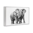 thumbnail image 4 of Stupell Industries Hugging Elephant Pair Animals & Insects Painting White Framed Art Print Wall Art, 30 x 20, 4 of 10