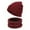 Watermelon Red, variant on Dyfzdhu Women&Men Winter Warm Cute Wool Hat Scarf Slouchy TwoPieces Winter Snow Knit Cap Screen Mittens Scarves Sets Black