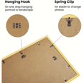 thumbnail image 3 of 5 Pack Elegant Golden Picture Frames 12x16 - Classic Design for 8.5x11 with Mat or 12x16 Without Mat, HD Safe Material, Easy Spring-Loaded Mounting, Perfect for Home & Office Wall Gallery Decor, 3 of 6