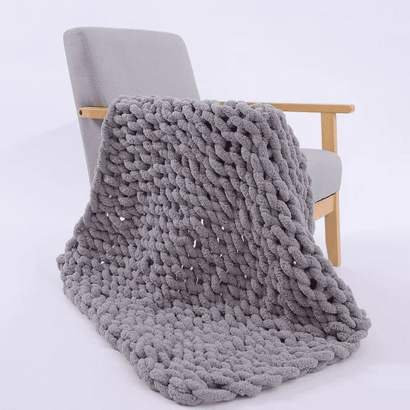 Dream Lifestyle Knit Blanket Throw Soft Chenille Knit Throw Blanket Handmade Crochet Blanket for Couch Bedroom Sofa Home Decor Great Gift Blanket
