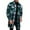 Army Green, variant on Mens Plaid Trench Coat Single Casual Long Jackets Button Down Lapel Shirt Jacket Fashion Thick Warm Overcoat