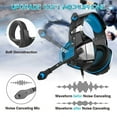 thumbnail image 3 of Hunterspider V3 Casque de Jeu Stéréo à Réduction de Bruit Casque de Jeu Filaire Écouteurs LED Microphone de Jeu, Noir Bleu, 3 of 9