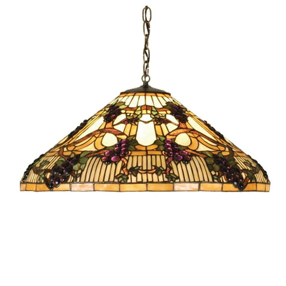 Meyda Tiffany 52185 3 Light 24" Wide Pendant - Tiffany Glass