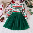 thumbnail image 5 of GZEFJRQM White Dress Girls Grey Dress Winter Formal Dresses Green Winter Dress Up Dresses for Girls 4-6 Christmas Outfits for Toddler Girls Little, Green 18-24 Months, 5 of 7