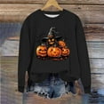 thumbnail image 5 of Womens Sweatshirts Plus Size Halloween Printed Long-sleeved Round-neck Loose Casual Sweatshirt,Tops for Women, 5 of 6