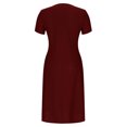 thumbnail image 3 of Robe d'Été Décontractée à Œillets pour Femmes, Robe Maxi Brodée Boho, Robe Longue Plissée, Vêtements Tendance pour Vacances à la Plage 2025, 3 of 6