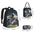 thumbnail image 2 of Balery Astronaut Soccer Field Mochila Escolar 3 en 1 para Niños - Mochila Resistente con Lonchera Térmica y Estuche - Mochila Escolar para Niños y Niñas, 2 of 7