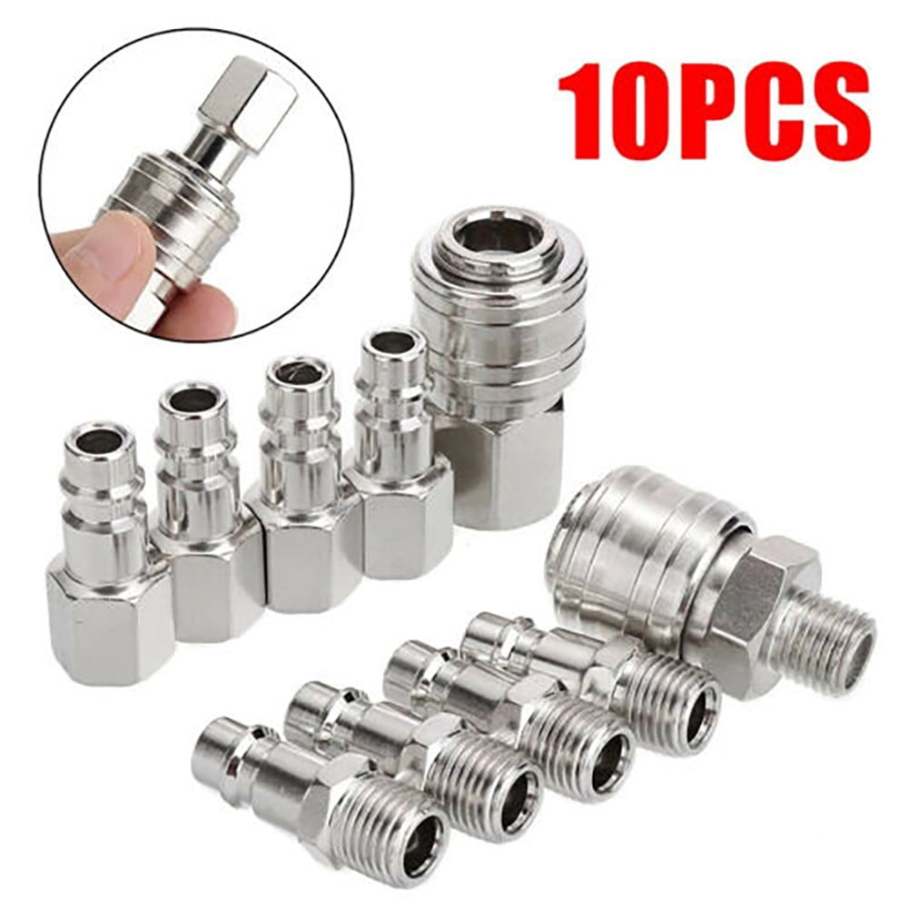 Compressor 6mm 1/4" BSP Air Line Quick Coupler Fitting 2pk Fittings Male 