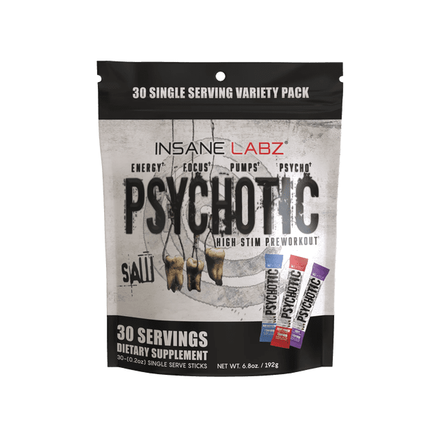 Pre Entreno en Sobres Insane Labz Psychotic SAW 30 Sticks